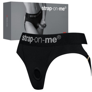Strap-on-me HARNESS LINGERIE HEROINE - XL - Wygodne majtki/uprząż do Strap-on, Czarne