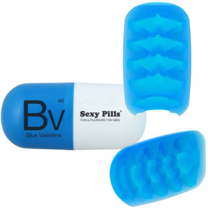 Love to Love SEXY PILLS BLUE VALENTINE -  Dyskretny masturbator z wypustkami