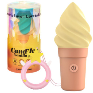 CAND"ICE - VANILLA POP - Dyskretny stymulator łechtaczki - lód w wafelku, USB