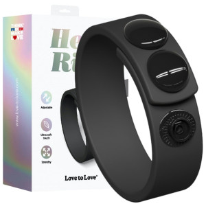 Love to Love HERO RING - BLACK ONYX - Opaska uciskowa na penisa, Czarna
