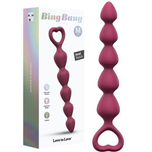 Love to Love BING BANG M - PLUM STAR - Sonda analna z uchwytem, Czerwona