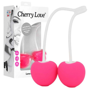 Love to Love CHERRY LOVE - DANGER PINK - Kulki gejszy w kształcie owocu wiśni