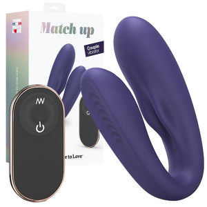 Love to Love MATCH UP - MIDNIGHT INDIGO -  Wibrator dla par na pilota, USB Niebieski