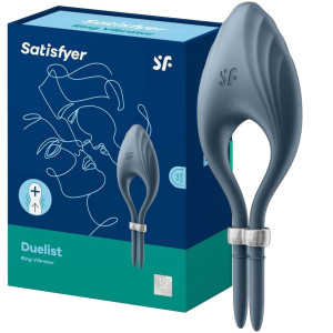 Pierścień erekcyjny - Duelist Ring - z regulacją rozmiaru, Silikonowy Niebieski - Satisfyer