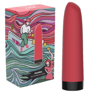 Magic Motion - Awaken App Controlled Mini Vibrator - Klasyczny wibrator sterowany aplikacją, USB Czerwony