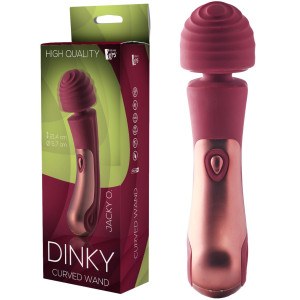 Dream Toys DINKY CURVED WAND JACKY 0. - Innowacyjny masażer Wand, USB Bordowy