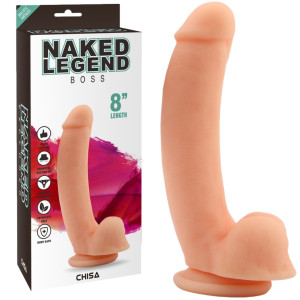 CHISA Boss Realistyczne dildo z jądrami do stymulacji punktu G, Cielisty