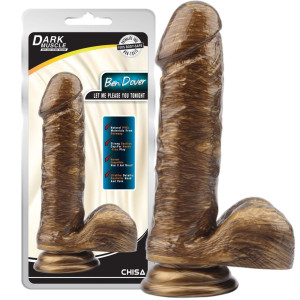 CHISA Ben Dover-Gold Realistyczne dildo z jądrami, Złote