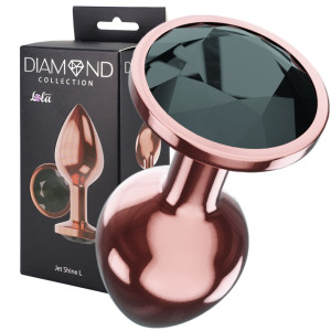 Lola Games Plug Diamond Jet Shine L Rose Gold - Korek analny z diamencikiem
