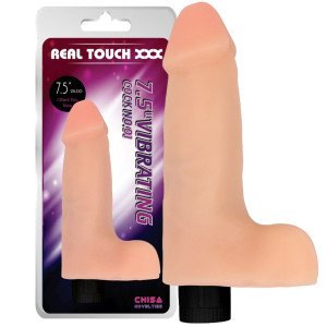 CHISA 7.5" Vibrating Cock No.01 Realistyczny wibrator, Cielisty