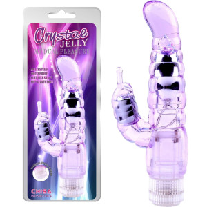 CHISA My Dual Pleasure Wibrator z króliczkiem stymulujący punkt G, TPR Fioletowy
