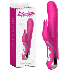 CHISA Missile Rabit-Pink - Wibrator z króliczkiem - elegancki, USB Różowy