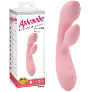 Dual Fulfill Bunny Elegancki wibrator z króliczkiem, USB Różowy
