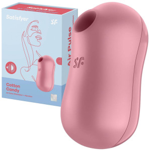 Satisfyer Cotton Candy (Light Red) - Ciśnieniowy stymulator łechtaczki, USB Czerwony