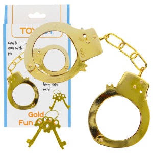Metal Handcuffs Metalowe kajdanki na ręce, Złoty BDSM