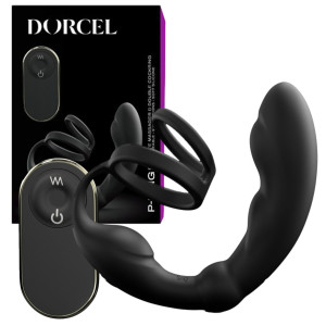 Dorcel P-RING - Masażer prostaty z pierścieniem erekcyjnym - na pilota, USB Czarny