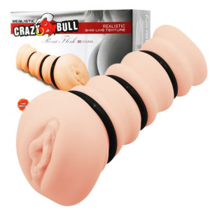 CRAZY BULL -Rossi Flesh 3D VAGINA - Realistyczny masturbator, Cielisty