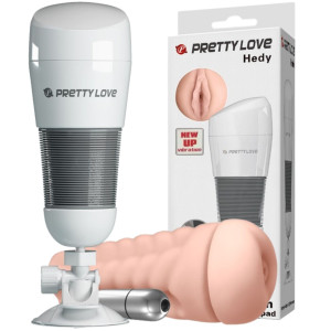 PRETTY LOVE - Hedy - Masturbator realistyczny z wibracjami i przyssawką