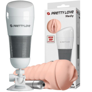 PRETTY LOVE - Hedy - Masturbator realistyczny z wibracjami i przyssawką