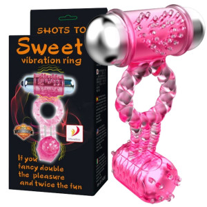BAILE - Sweet vibration ring, 10 vibration functions Vibration - Wibrujący pierścień na penisa