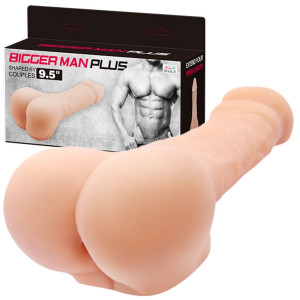BAILE- BIGGER MAN PLUS 9,5''BM-009175 - Masturbator i nakładka na penisa 2w1, Cielisty