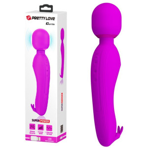 PRETTY LOVE - CURTIS fioletowy 7 VIBRATION USB - Masażer Wand na USB, Fioletowy