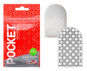 Pocket Tenga Block Edge Jednorazowy "kieszonkowy" masturbator z wypustkami