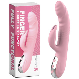 Boss Series Michelle USB Wibrator z króliczkiem - wielofunkcyjny, Różowy