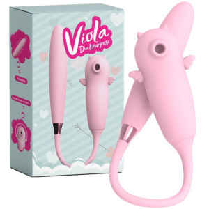 Boss Series Viola Dual Purpose Wielofunkcyjny wibrator łechtaczkowo-waginalny, USB Różowy
