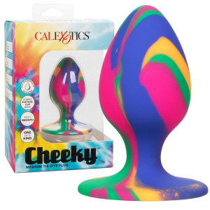 Calexotics Cheeky Medium Tie-Dye Plug - Wielokolorowy korek analny