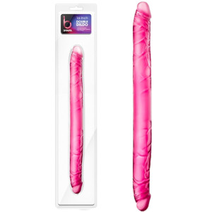 B YOURS 16INCH DOUBLE DILDO - realistyczne, dwustronne PVC Blush