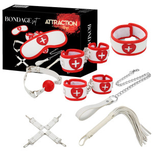 MAI ATTRACTION NURSE SERIES 8 PCS MAI ATTRACTION NURSE SERIES 8 PCS - Wieloelementowy zestaw BDSM, Biały