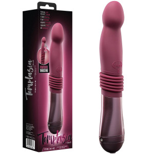 Wibrator silikonowy Temptasia Trixie posuwisty Wine bordowy silikon 25,4 cm 4,4 Blush