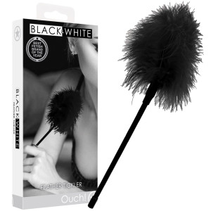 Czarne piórko do pieszczot erotycznych i zabaw BDSM - Ouch! Feather Tickler
