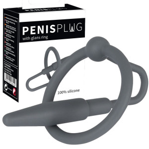 Korek do penisa "PenisPlug" z pierścieniem na żołądź