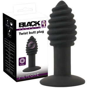 Black Velvets Twist butt plug - Korek analny z wibracjami