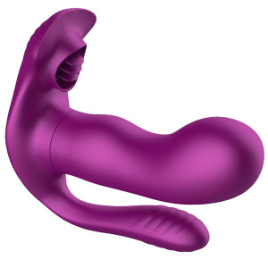 Boss Series Tongue triple Stimulator - Wielofunkcyjny stymulator do miejsc intymnych, USB