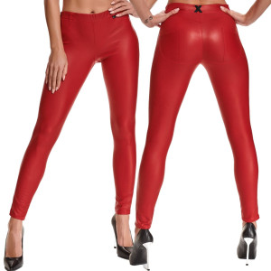 Legginsy czerwone z elastycznego materiału BRLIDIA001