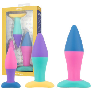 PMV20 Koda Butt Plug Set - Zestaw kolorowych korków analnych - 3 szt.
