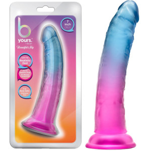 B YOURS BEAUTIFUL SKY 7 INCH DILDO SUNSET - Realistyczne wielokolorowe dildo