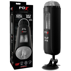PDX Elite Ultimate Milker - Profesjonalny wielofunkcyjny masturbator z rotacjami i efektami, USB