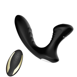 Boss Series Storm - Stymulator prostaty na pilota LRS, USB Czarny