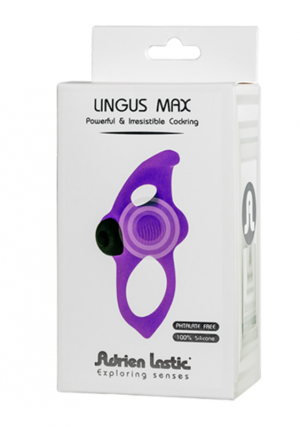 Lignus Max 3 Fun Silicona - Wibrujący pierścień erekcyjny, Fioletowy Silikonowy