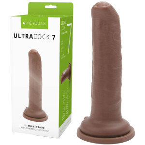 Me You Us Uncut Silicone Ultra Cock 7 - Realistyczne dildo z mocną przyssawką, PVC