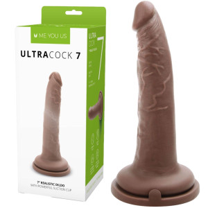 Me You Us Silicone Ultra Cock Caramel 7in - Realistyczne dildo z mocną przyssawką, PVC