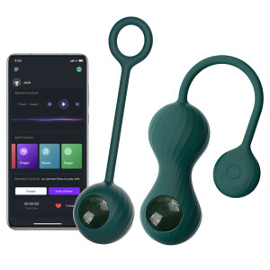 Magic Motion - Crystal Duo Smart  - Kulki gejszy sterowane aplikacją, USB Zielone