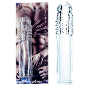 Boss Series Perfect Sleeve - Przedłużka na penisa z wypustkami, TPE
