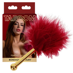 Czerwone piórka do pieszczot erotycznych i zabaw BDSM - Taboom