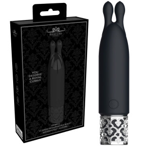 Royal Gems Twinkle - Elegancki stymulator łechtaczki na USB, Czarny
