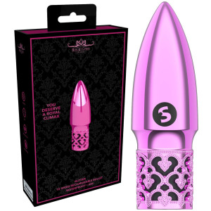 Royal Gems Glitter - Rechargeable ABS Bullet - Pink - Stymulator łechtaczki, USB Różowy